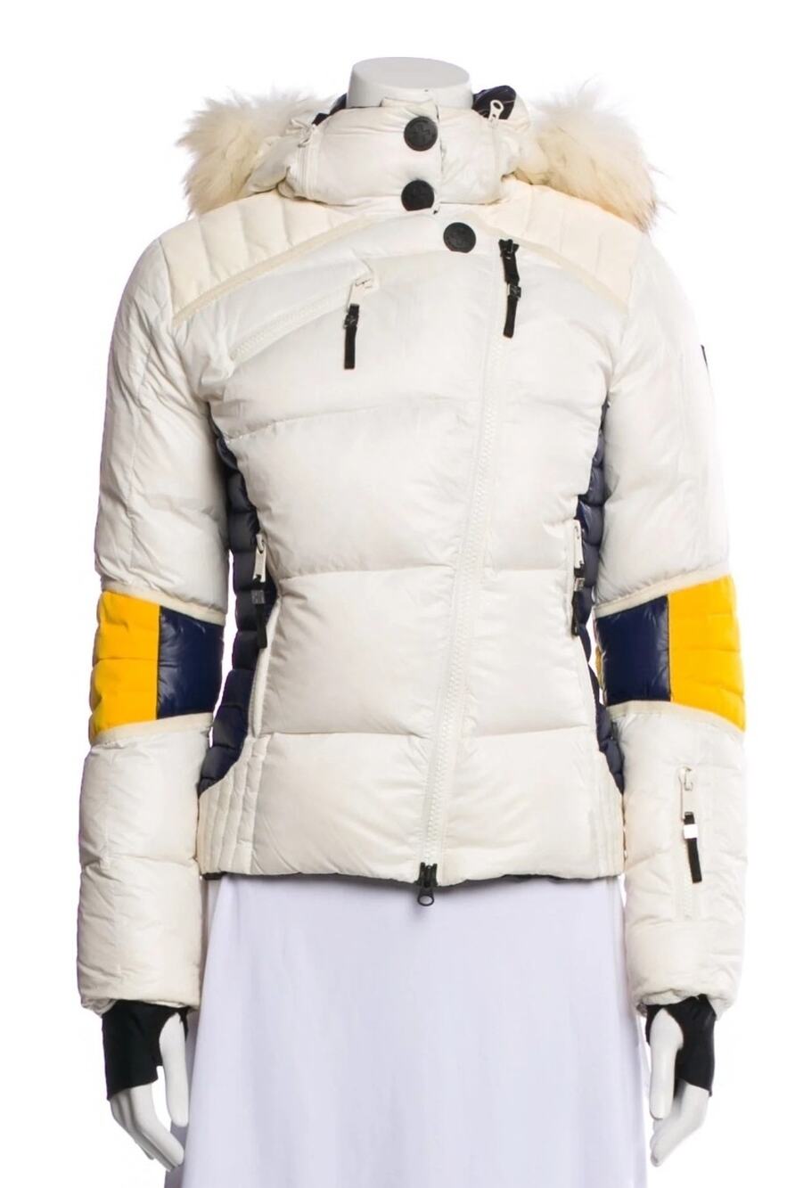 Rossignol JC De Castelbajac Womens Milky White Hooded Parka Jacket Size S